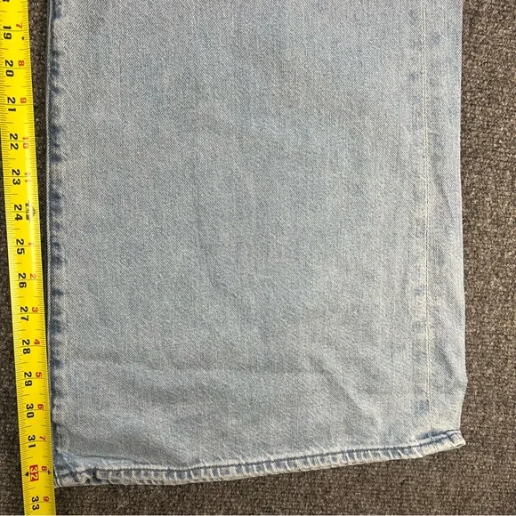 MOTHER Superior The Undercover Wide Leg Jeans Unripped Blue Wash Size 29 USA EUC - Picture 7 of 10